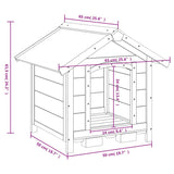 vidaXL Dog Kennel Mocha 65x65x61.5 cm Solid Wood Pine