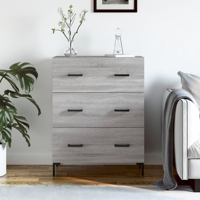 vidaXL Sideboard Grey Sonoma 69.5x34x90 cm Engineered Wood