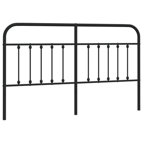 vidaXL Metal Headboard Black 160 cm