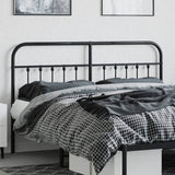 vidaXL Metal Headboard Black 160 cm