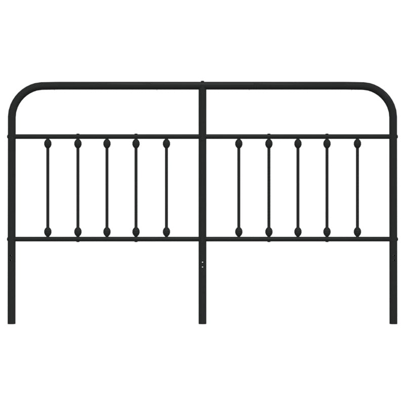 vidaXL Metal Headboard Black 160 cm