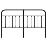 vidaXL Metal Headboard Black 160 cm