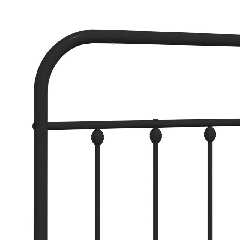 vidaXL Metal Headboard Black 160 cm