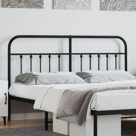 vidaXL Metal Headboard Black 160 cm