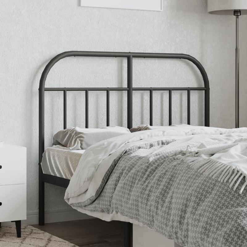 vidaXL Metal Headboard Black 120 cm