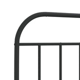 vidaXL Metal Headboard Black 140 cm