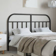 vidaXL Metal Headboard Black 140 cm