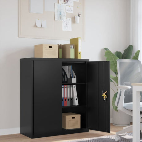 vidaXL File Cabinet Black 90x40x105 cm Steel