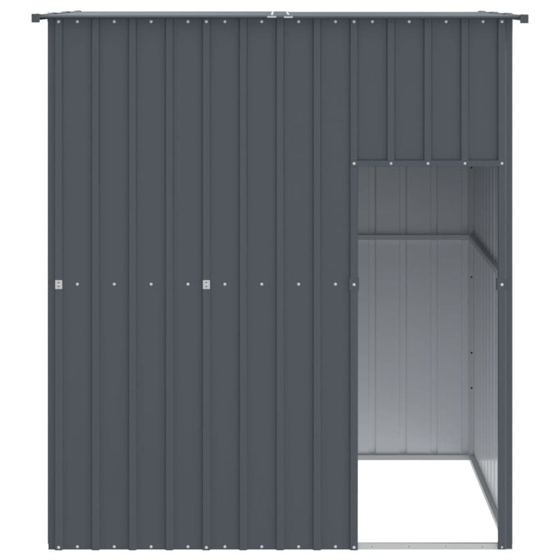 vidaXL Dog House with Roof Anthracite 165x153x181 cm Galvanised Steel