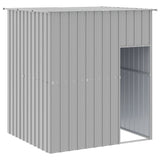 vidaXL Dog House with Roof Light Grey 165x153x181 cm Galvanised Steel