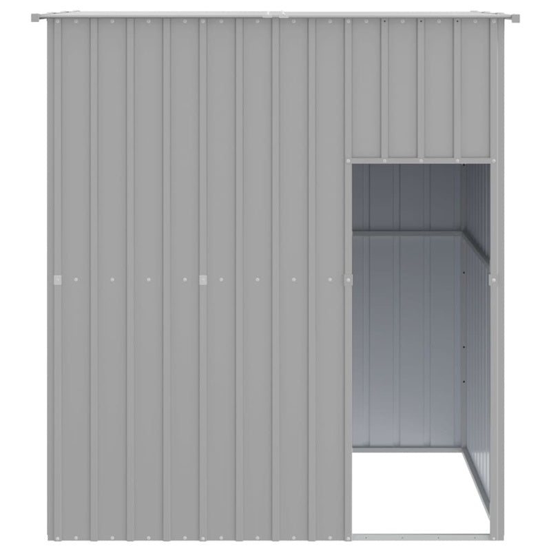 vidaXL Dog House with Roof Light Grey 165x153x181 cm Galvanised Steel