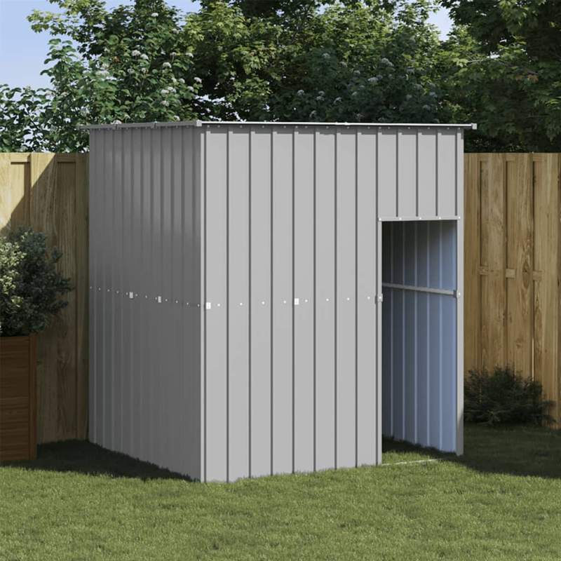 vidaXL Dog House with Roof Light Grey 165x153x181 cm Galvanised Steel