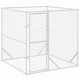 vidaXL Outdoor Dog Kennel Silver 2x2x2 m Galvanised Steel