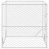 vidaXL Outdoor Dog Kennel Silver 2x2x2 m Galvanised Steel