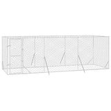 vidaXL Outdoor Dog Kennel Silver 6x2x2 m Galvanised Steel