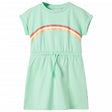 Kids' Dress with Drawstring Bright Green 128