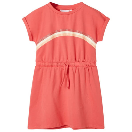 Kids' Dress with Drawstring Coral 104