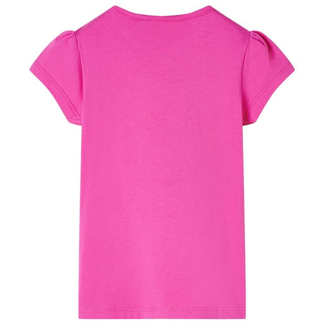 Kids' T-shirt with Cap Sleeves Dark Pink 128