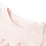 Kids' T-shirt with Ruffle Sleeves Soft Pink 116