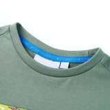 Kids' T-shirt with Short Sleeves Khaki 128