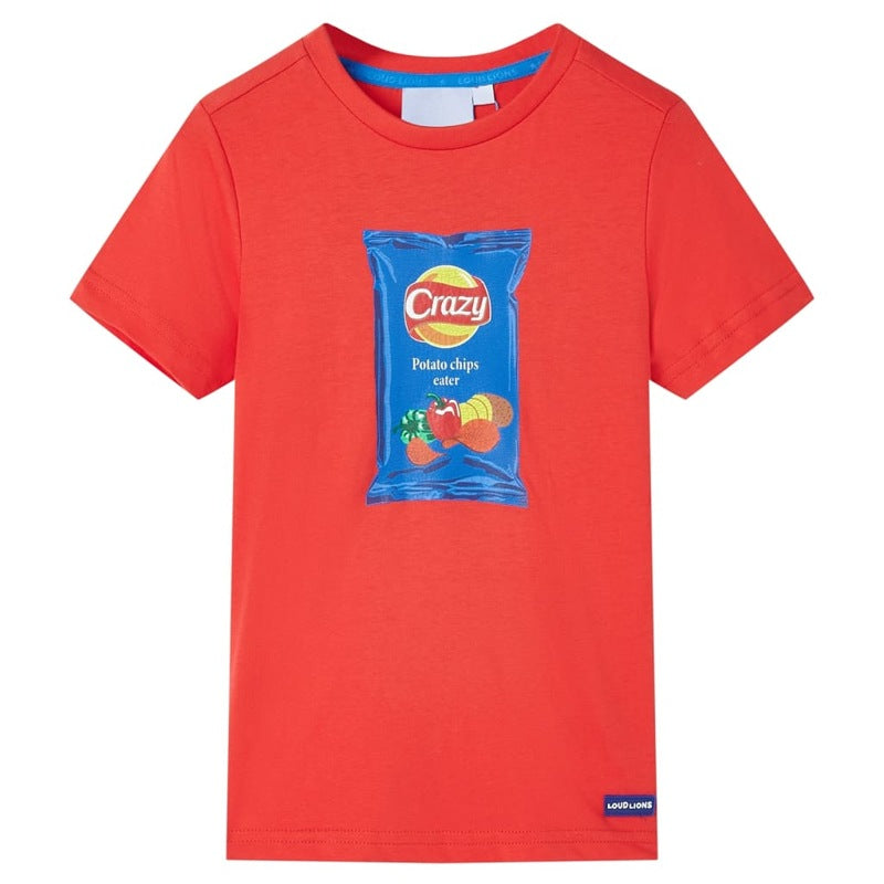 Kids' T-shirt with Short Sleeves Red 92