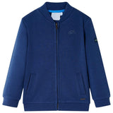 Kids' Sweatshirt with Zip Navy 116