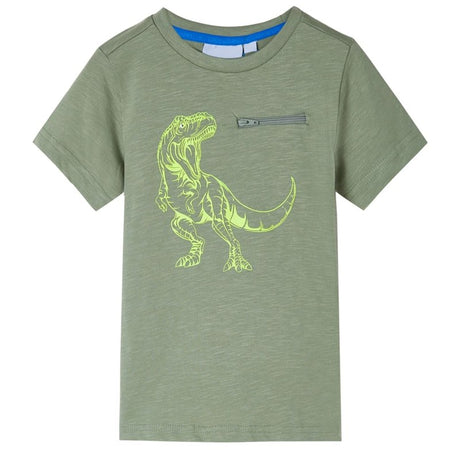 Kids' T-shirt with Short Sleeves Light Khaki 128