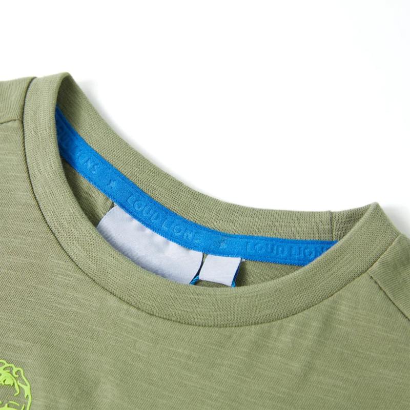 Kids' T-shirt with Short Sleeves Light Khaki 128