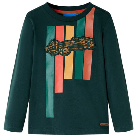 Kids' T-shirt with Long Sleeves Dark Green 104