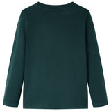 Kids' T-shirt with Long Sleeves Dark Green 104