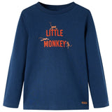 Kids' T-shirt with Long Sleeves Navy Blue 116