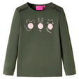 Kids' T-shirt with Long Sleeves Khaki 128