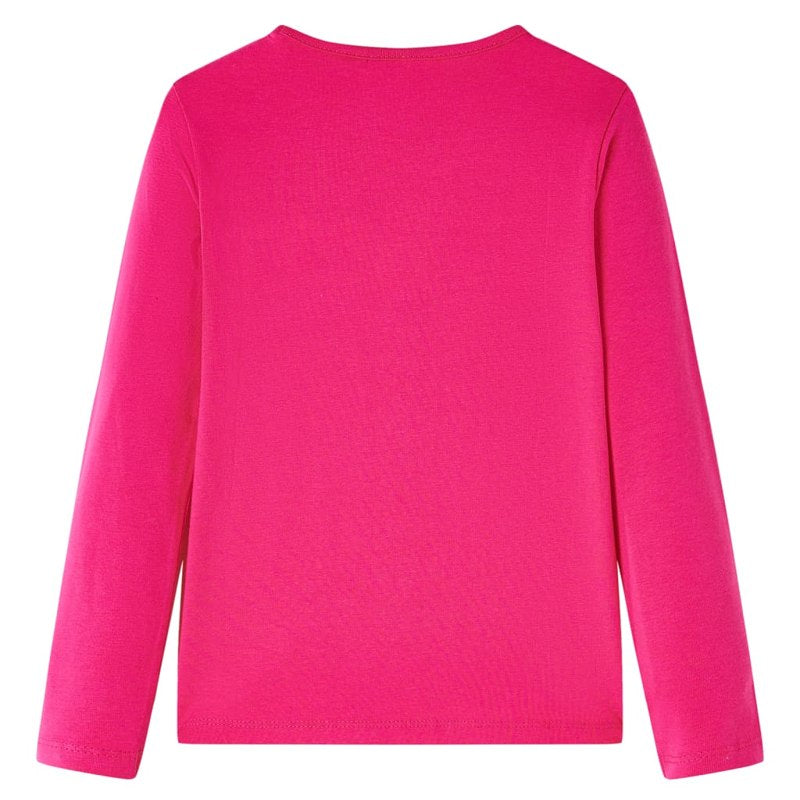 Kids' T-shirt with Long Sleeves Bright Pink 116