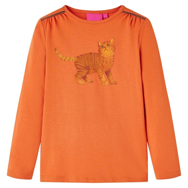 Kids' T-shirt with Long Sleeves Burnt Orange 104