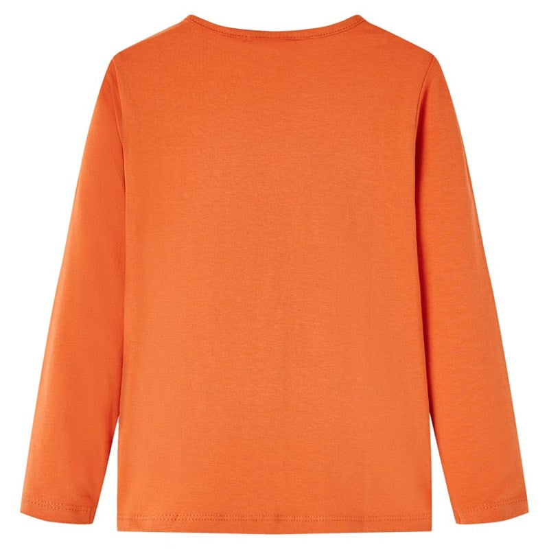 Kids' T-shirt with Long Sleeves Burnt Orange 104