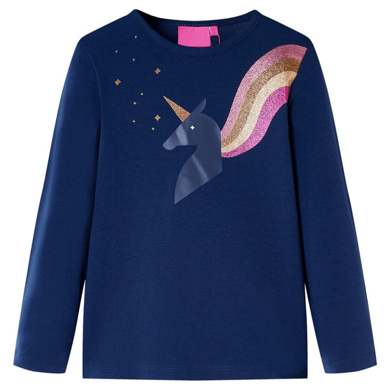 Kids' T-shirt with Long Sleeves Navy 104