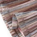 Kids' Pleated Skirt with Glitters Brown and Pink 116