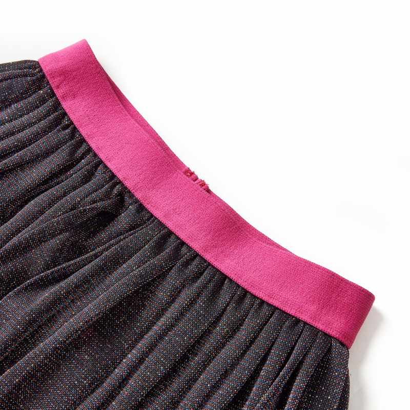 Kids' Pleated Skirt with Glitter Navy 116