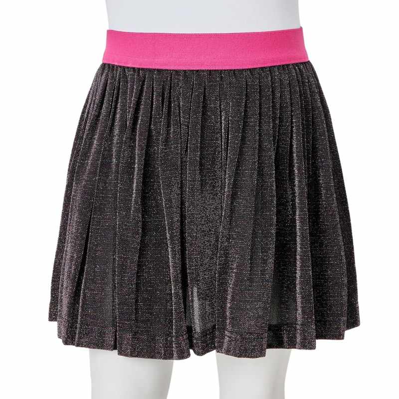 Kids' Pleated Skirt with Glitter Navy 140