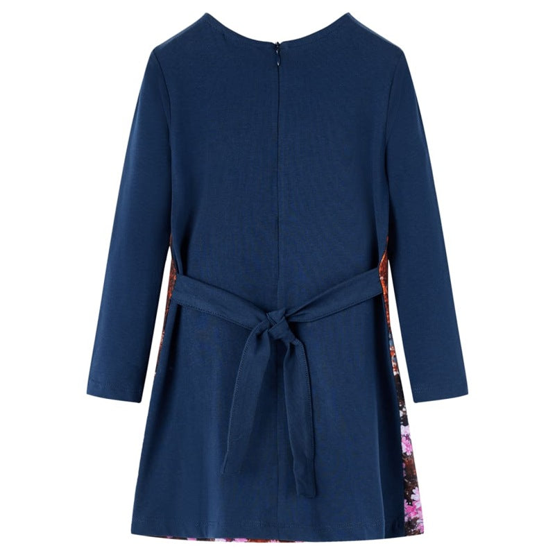 Kids' Dress with Long Sleeves Navy 140