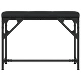 vidaXL Dining Bench Black 62x32x45 cm Steel and Faux Leather