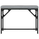 vidaXL Dining Bench Light Grey 62x32x45 cm Steel and Fabric