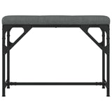 vidaXL Dining Bench Dark Grey 62x32x45 cm Steel and Fabric