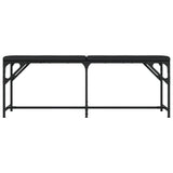 vidaXL Dining Bench Black 124x32x45 cm Steel and Faux Leather