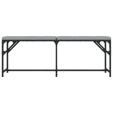 vidaXL Dining Bench Light Grey 124x32x45 cm Steel and Fabric