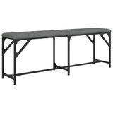 vidaXL Dining Bench Dark Grey 124x32x45 cm Steel and Fabric