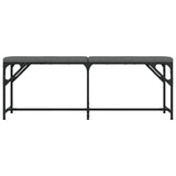 vidaXL Dining Bench Dark Grey 124x32x45 cm Steel and Fabric