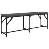 vidaXL Dining Bench Dark Grey 124x32x45 cm Steel and Fabric