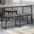 vidaXL Dining Bench Dark Grey 124x32x45 cm Steel and Fabric