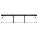 vidaXL Dining Bench Light Grey 186x32x45 cm Steel and Fabric